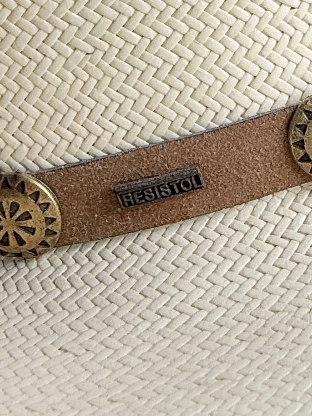 Vintage Resistol 5X Shantung Panama Straw Cowboy Hat mens Size 7 1/8